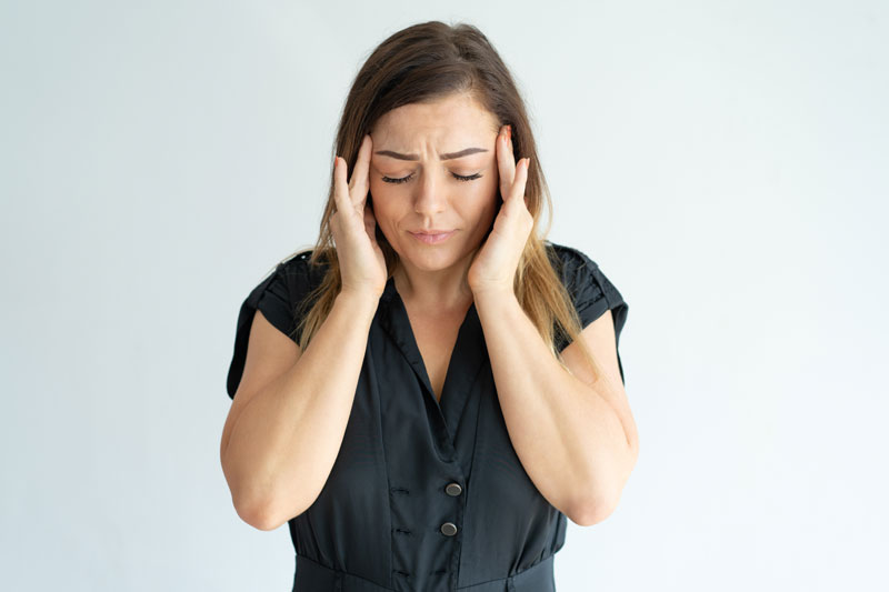 femme très anxieuse